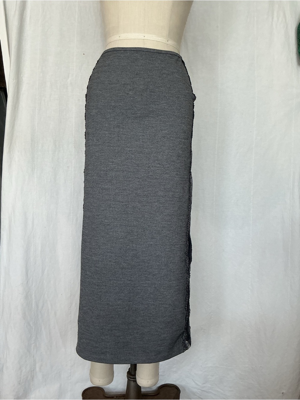 VTG Classic Gray Knit Maxi Skirt - Versatile Women's Skirt